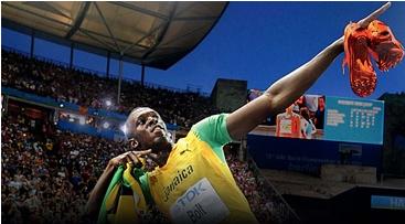 Usain Bolt, ambassadeur de Hublot, court un « 100 m » à Nyon pour un événement de soutien à la Fondation Usain Bolt