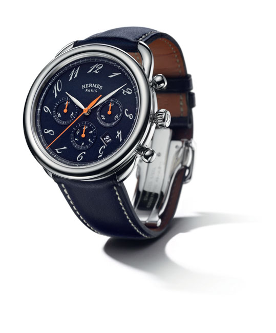 Hermès Arceau Chrono Colors Vernis bleu marine Hermès Arceau Chrono Colors Vernis bleu marine