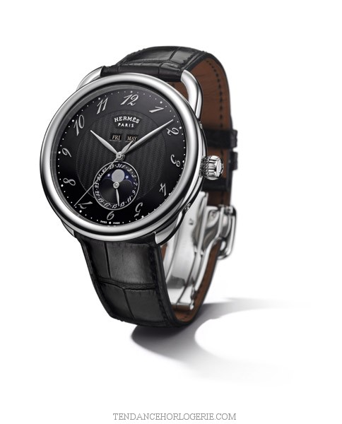 Hermès Arceau Grande Lune Black Dial Hermès Arceau Grande Lune Black Dial