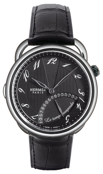 Hermès Arceau Temps Supendu Black Dial