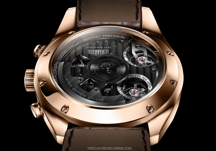 Tag Heuer Carrera Mikrograph 1/100th Back